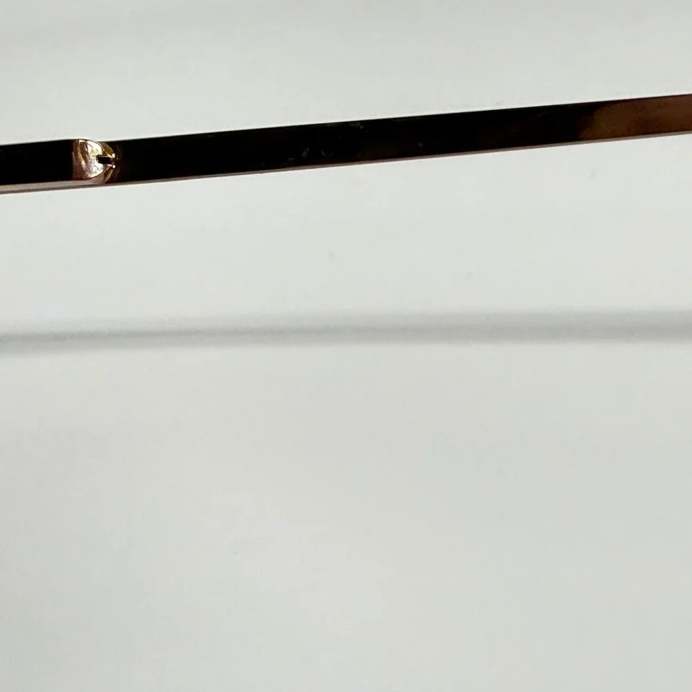 Bourgeois Lizon Gold‎ Red Eyeglasses Frames 56-20-140 France Vintage H5597